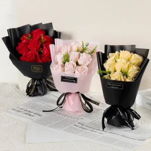 9 Heads Soap Flower Rose Bouquet Artificial Flower for All Occasions