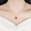 925 Sterling Silver Jewelry Sets For Women Heart Zircon Ring Earrings Necklace - Image 6